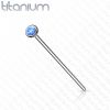 Variabilní piercing do nosu TITAN, opál 2 mm (modrá)