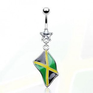 Piercing do pupíku vlajka Jamaica HWNSR8060J