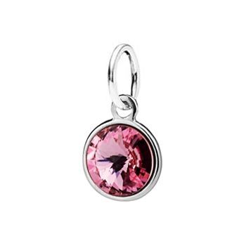 Šperky4U Stříbrný přívěsek s kamenem Crystals from SWAROVSKI, barva: Light Rose - CS3700-LR