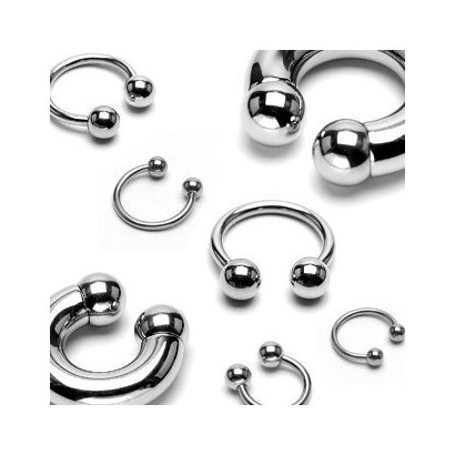 Piercing - podkova 1,2x8 mm, 4 mm kuličky