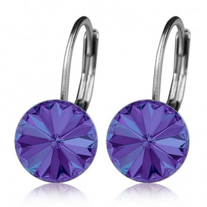 Ocelové náušnice s krystaly Swarovski®, HELIOTROPE