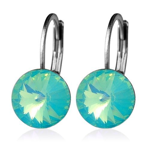 Šperky4U Ocelové náušnice - Opal Green, 8 mm - NBSS08-OPG