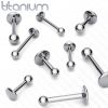 Piercing do brady - labreta TITAN (1,6 x 6 x 4 mm)