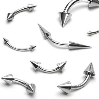 Šperky4U Piercing do obočí 1,6 mm - kónus (1,6 x 12 mm, 4 x 4 mm hrot) - OB01020-161244