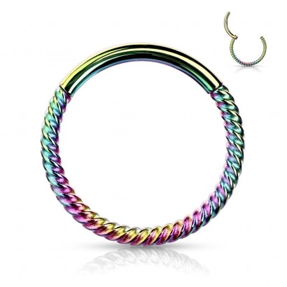 Piercing segment kruh vroubkovaný, 1,0 x 8 mm