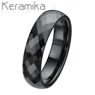 KM1002-6 Dámský keramický snubní prsten, šíře 6 mm