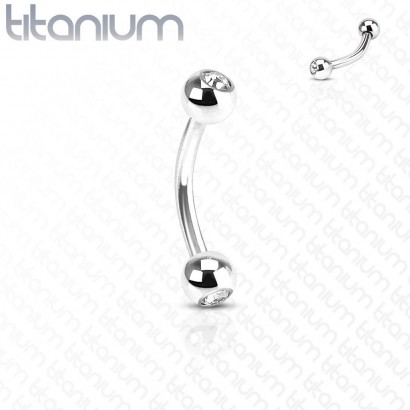 Piercing do obočí TITAN (1,2 x 8 x 3 mm)