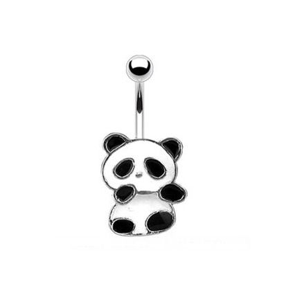 Pohyblivý piercing do pupíku panda