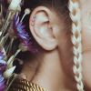 Cartilage piercing do ucha s kamenem (růžová, 1,2 x 6 mm)