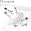 Cartilage piercing do ucha TITAN, 1,2 x 8 mm zirkon 4 mm