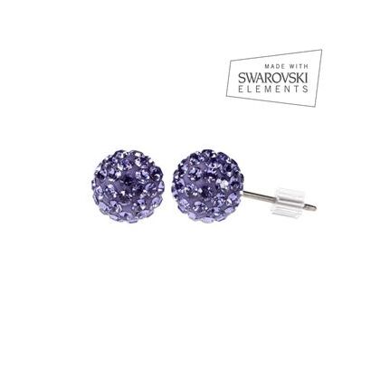 Titanové náušnice s krystaly Swarovski®, Tanzanite